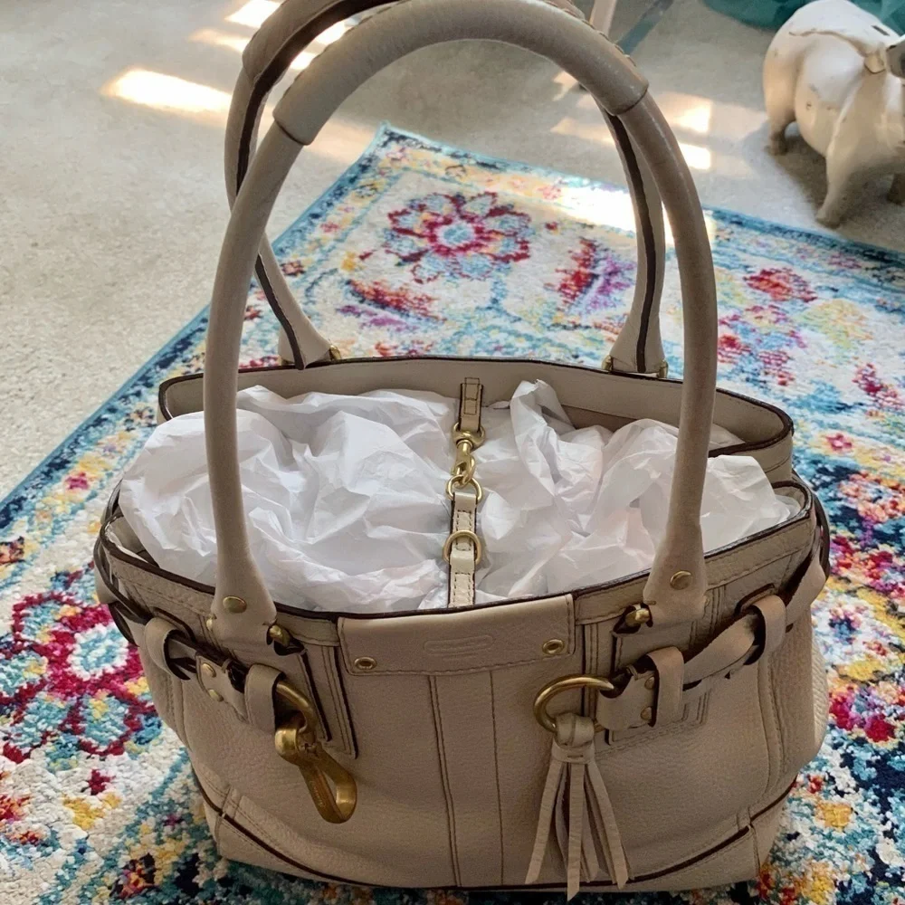 Coach Limited Edition Pebbled Leather Shoulder Tote Satchel Bag J0693-10530